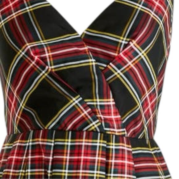 J. Crew NWT Spaghetti Strap Stewart Silk Plaid A-Line Midi Dress Size 12 - Picture 3 of 9